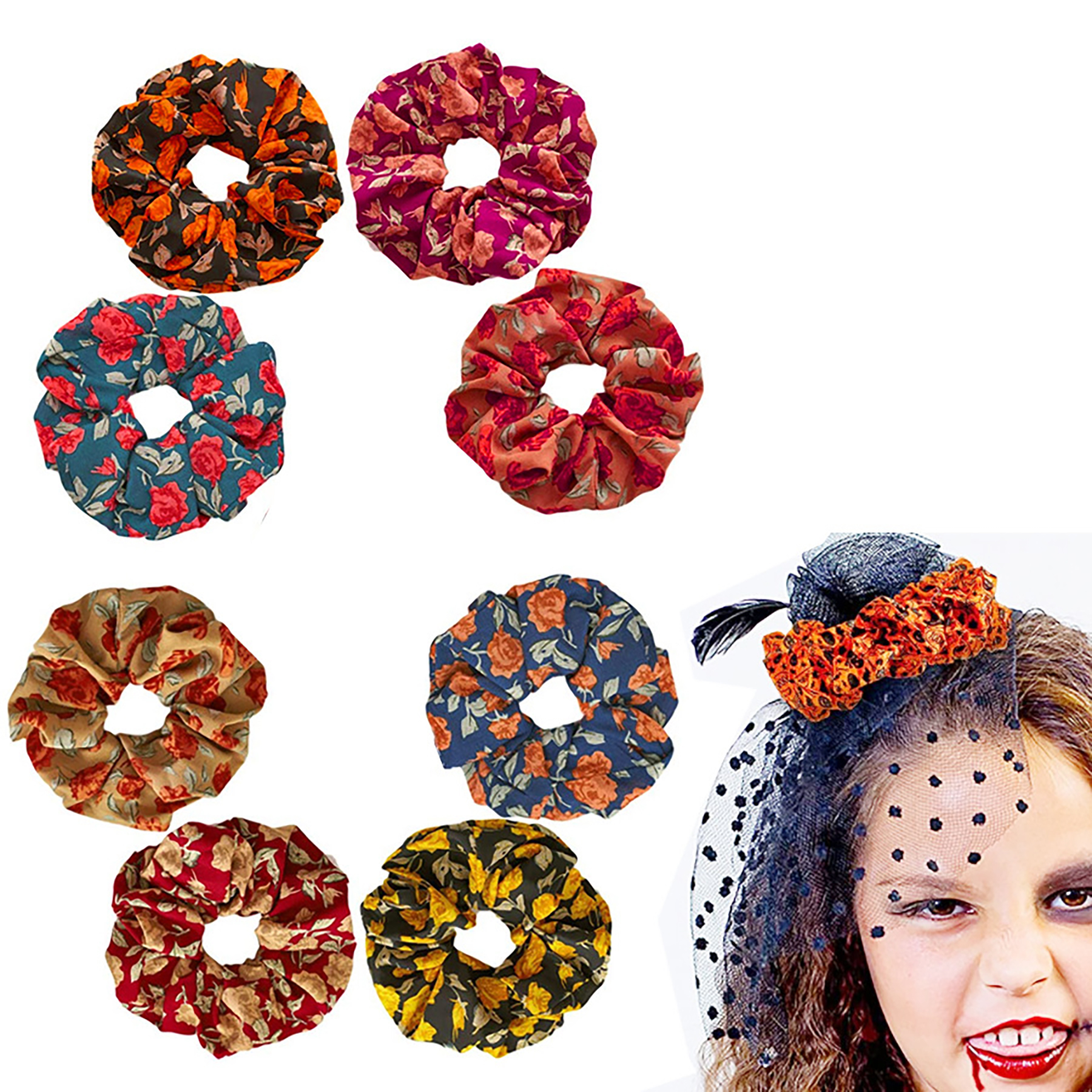 Scrunchies Chiffon Elastic Hair Ties/Bands/Bandana for Women 13