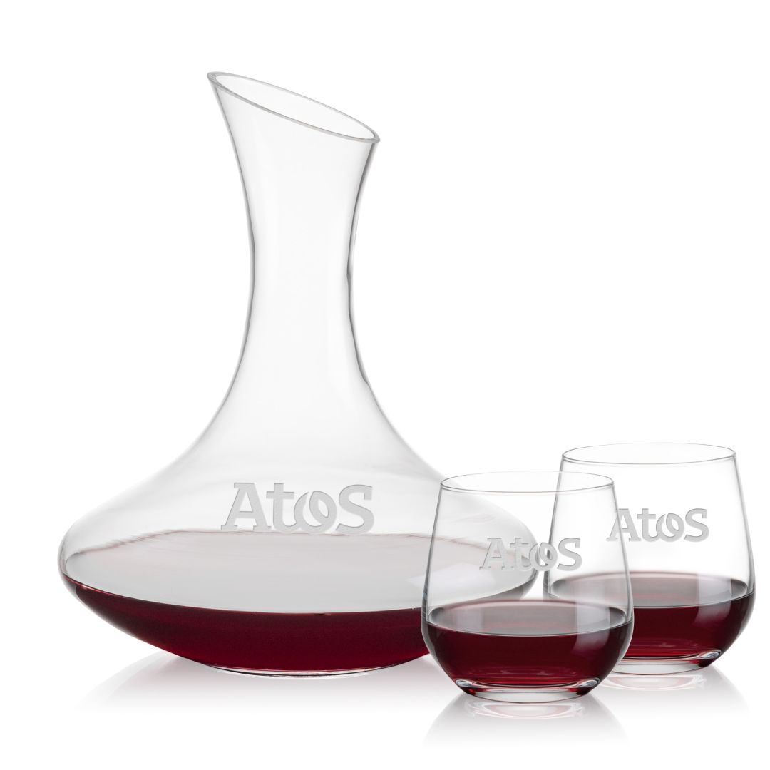 Hampton Carafe & Garland Stemless Wine