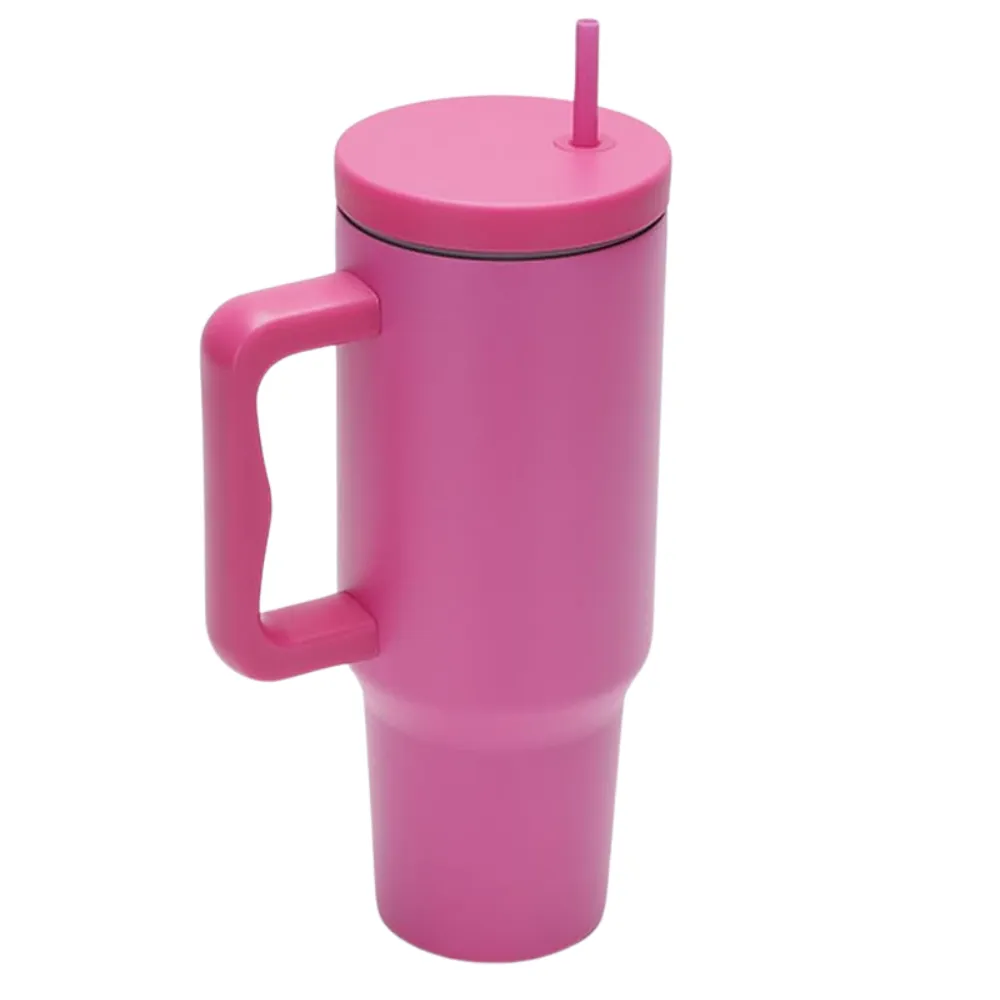 40oz. Minimalist Tumbler with Handle and Straw 9
