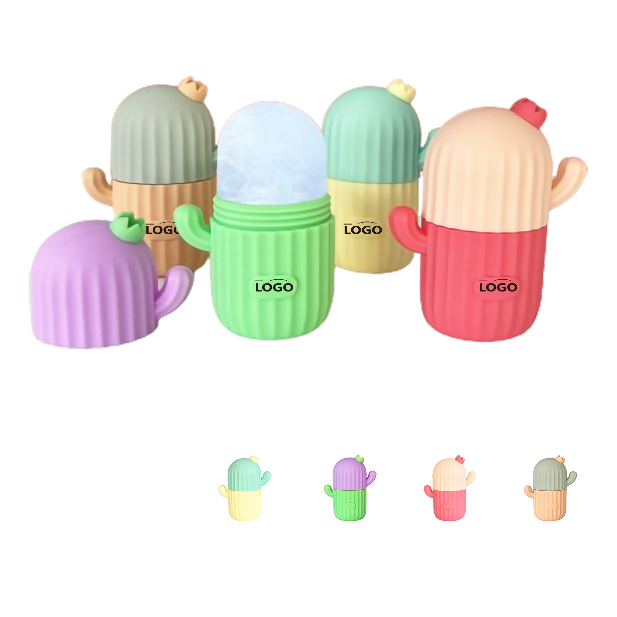 MOQ100 Portable Silicone Cute Ice Cube Roller For Face 6