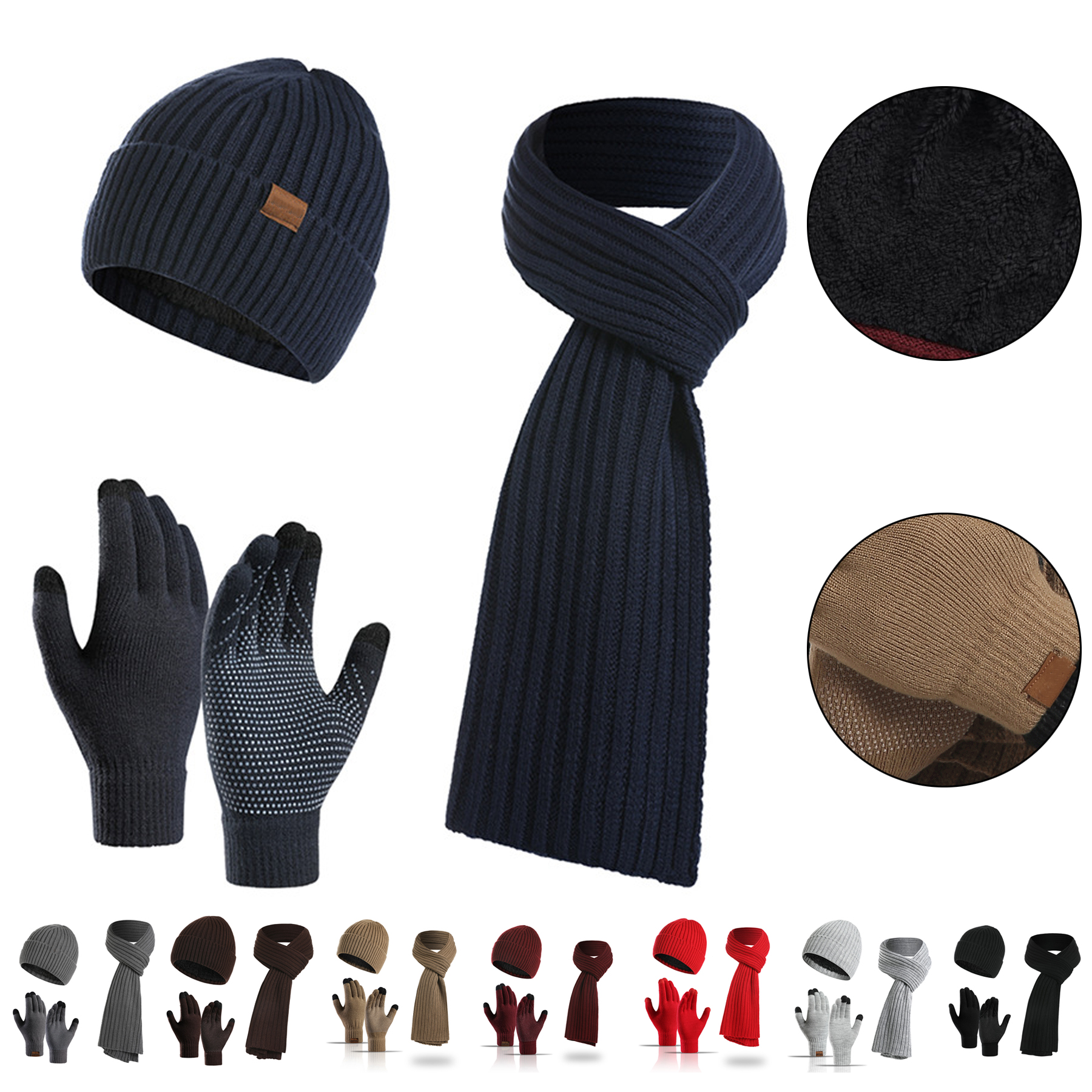 3 in 1 Hat Scarf Glove Set 1