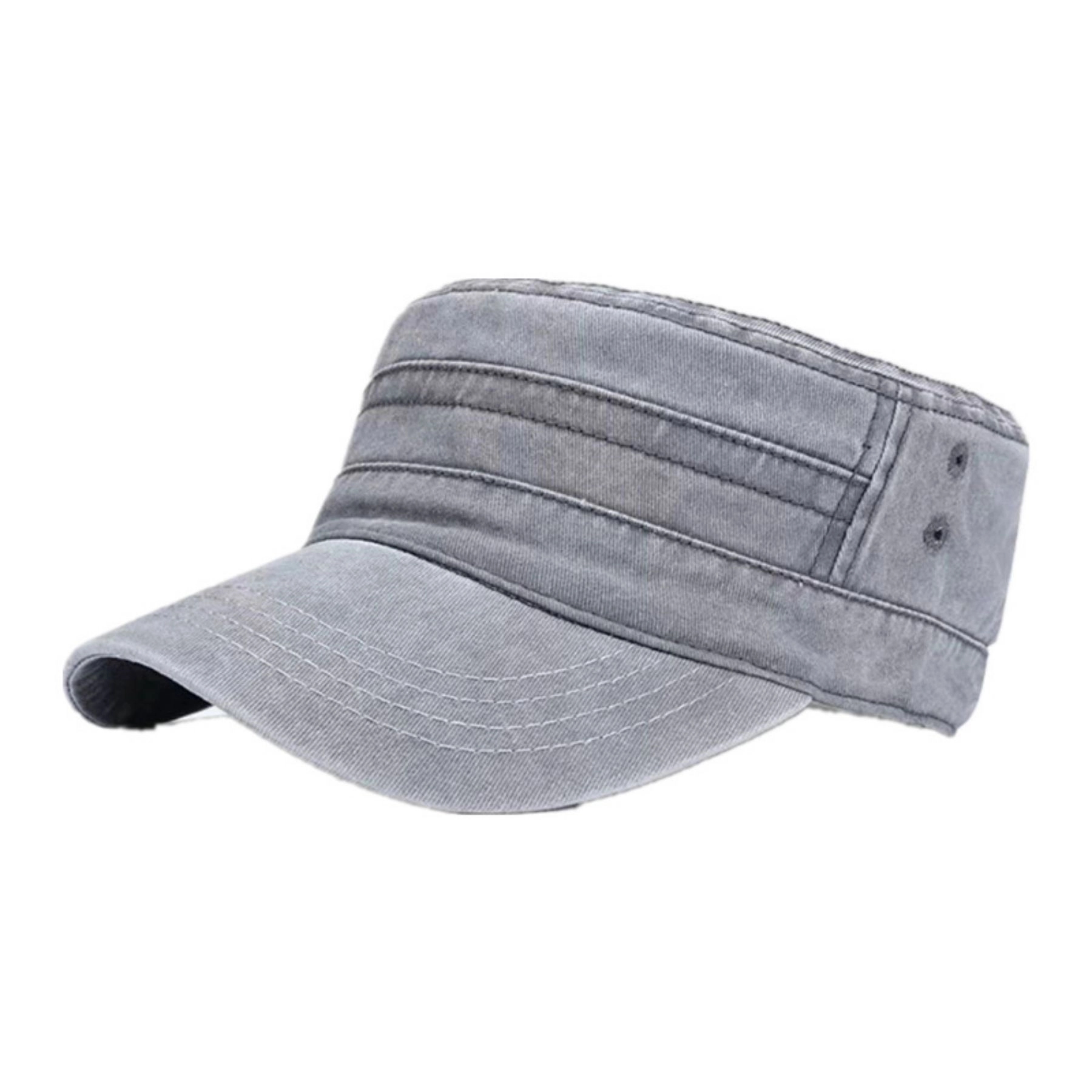 Washed Cotton Hat Distressed Cadet Cap Military Army Style 9