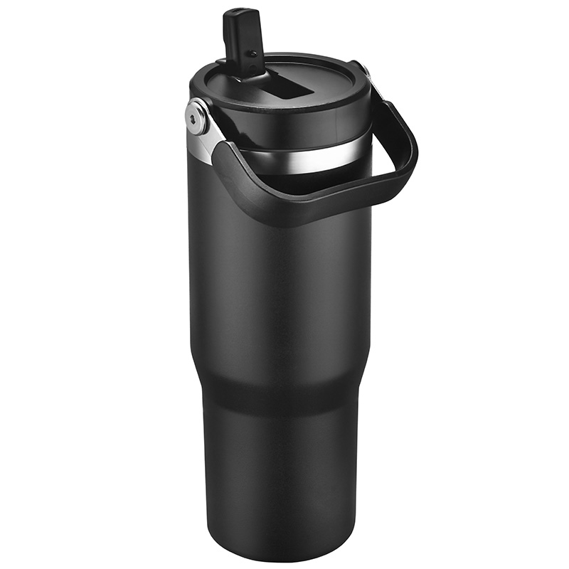 30oz. Vacuum Travel Mug with Carrier Handle 9