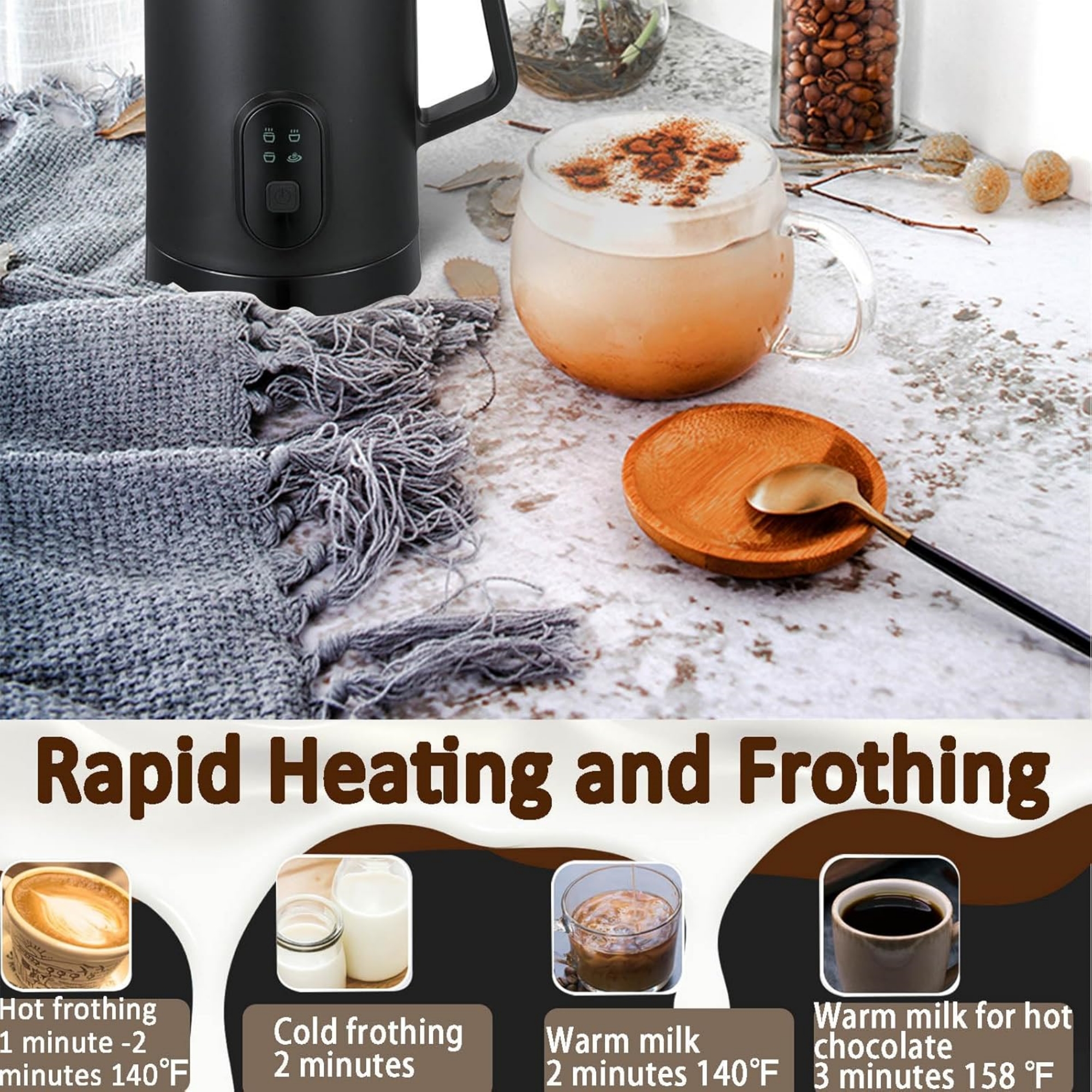 4 in 1 Multi-Functional Milk And Coffee Frother 2