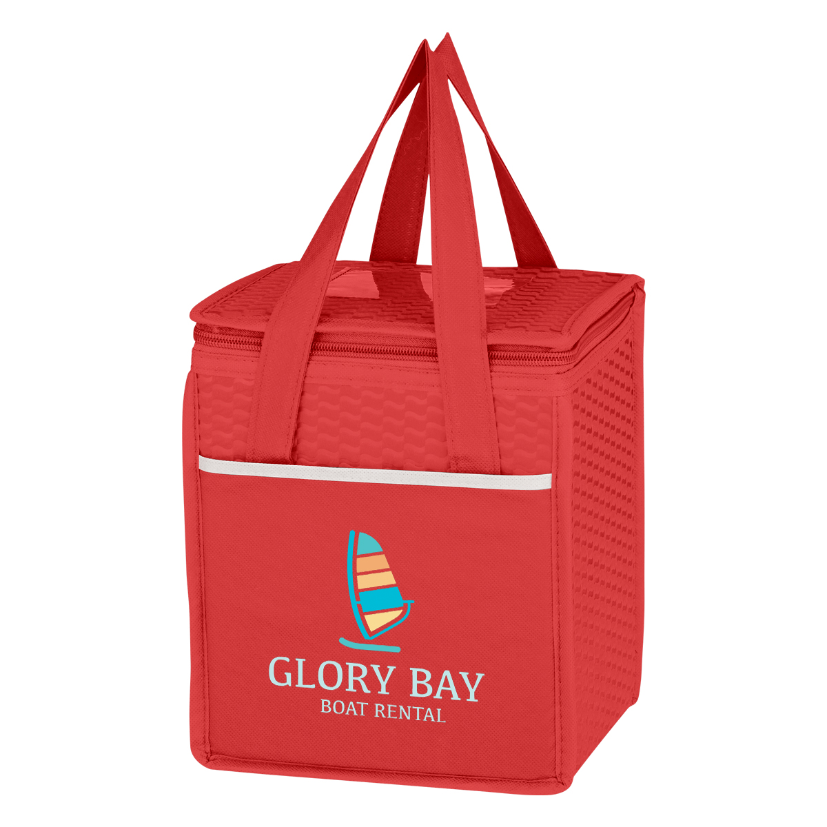 Non-Woven Wave Design Kooler Lunch Bag 12