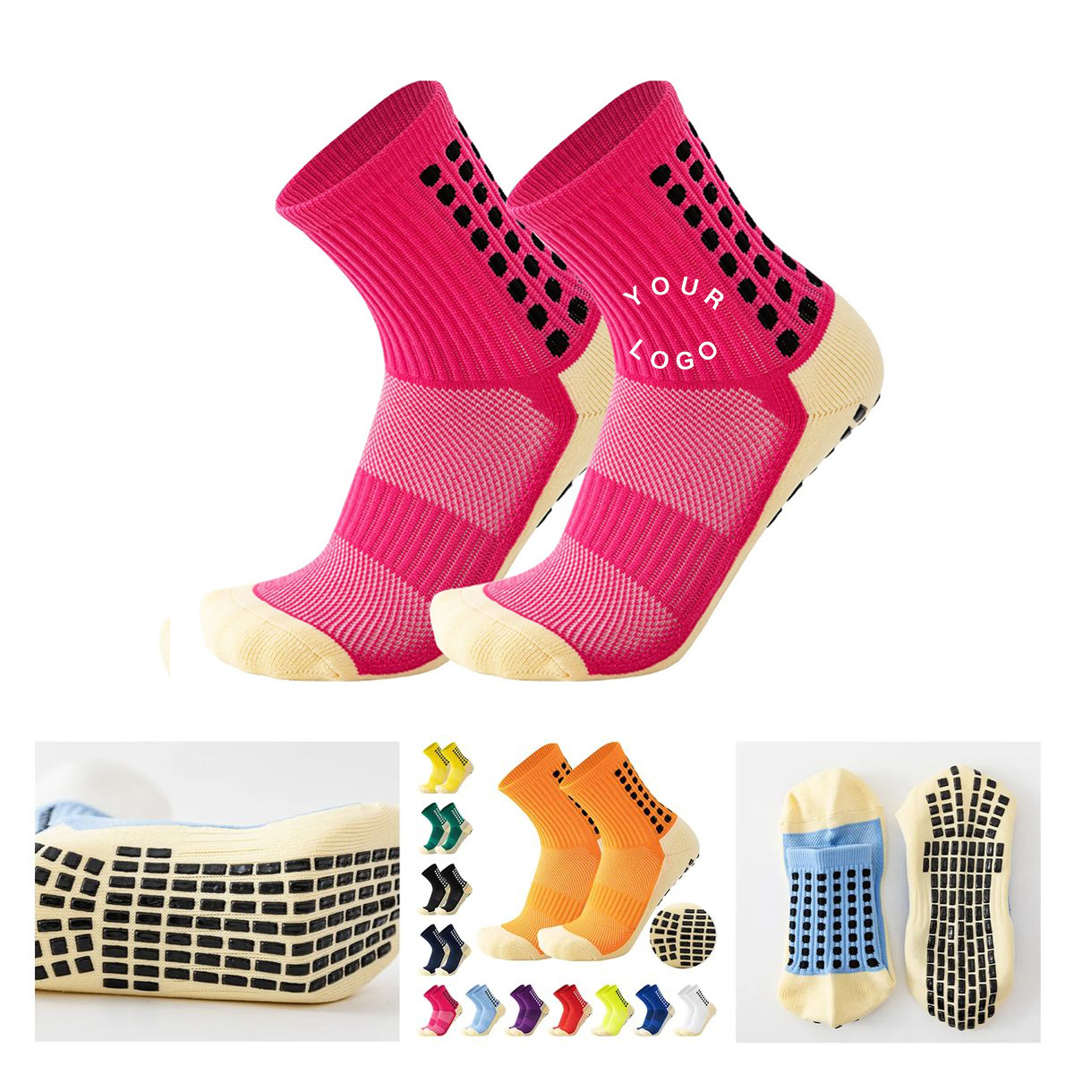 Polyester Elastic Football Performance Socks 23