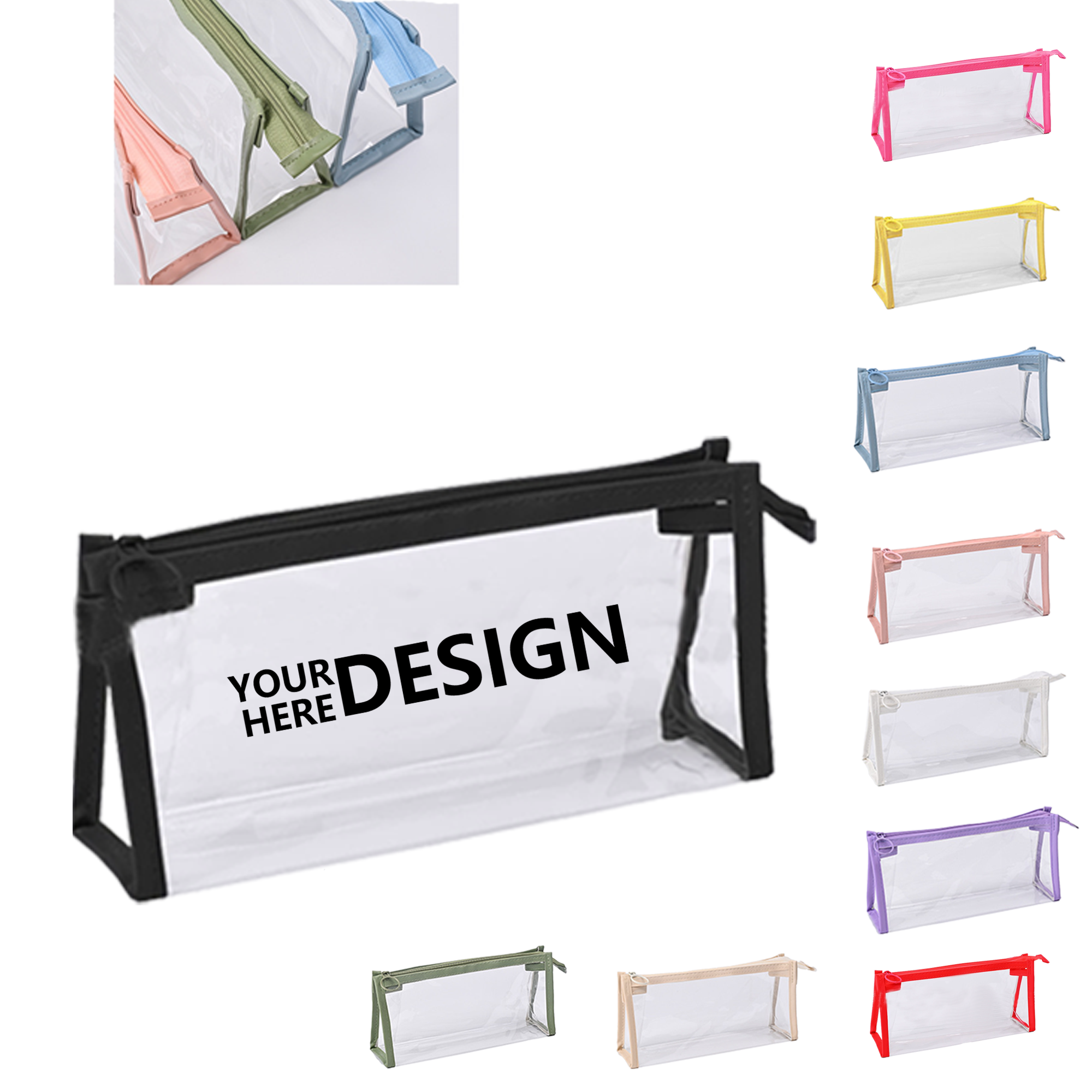 PVC Transparent Triangle Pen Bag 2