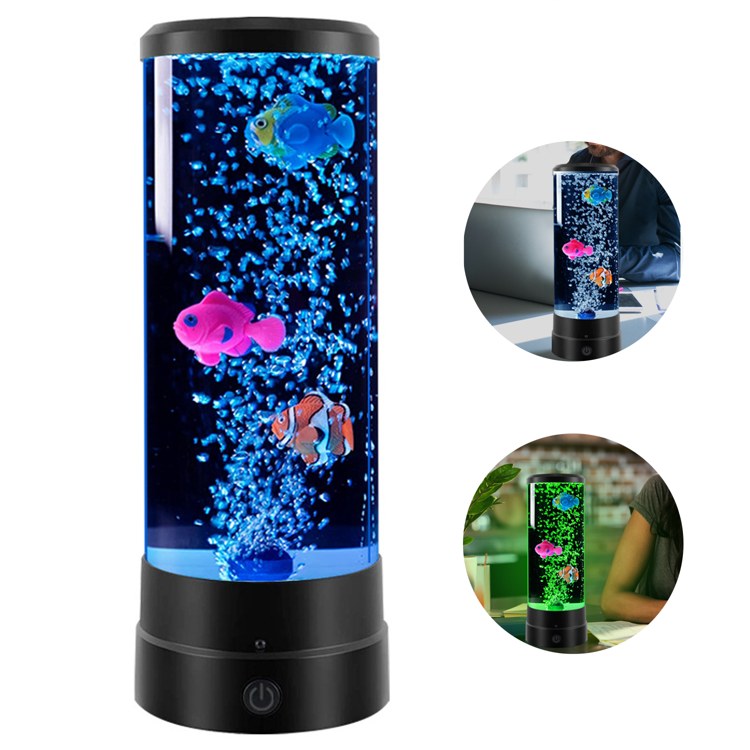 7-Color LED Fish Bubble Night Light with Remote Control 4