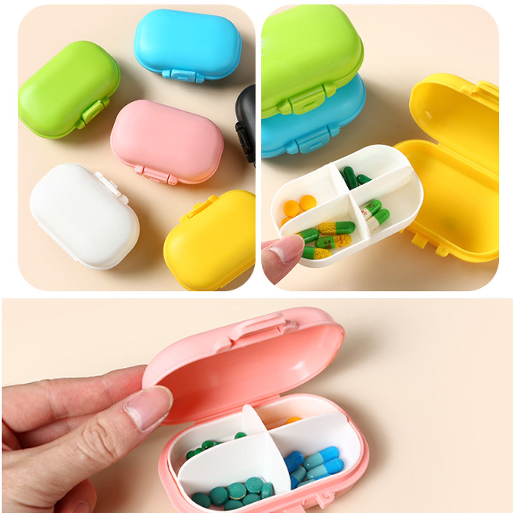 Portable Four Compartment Medicine Box 4