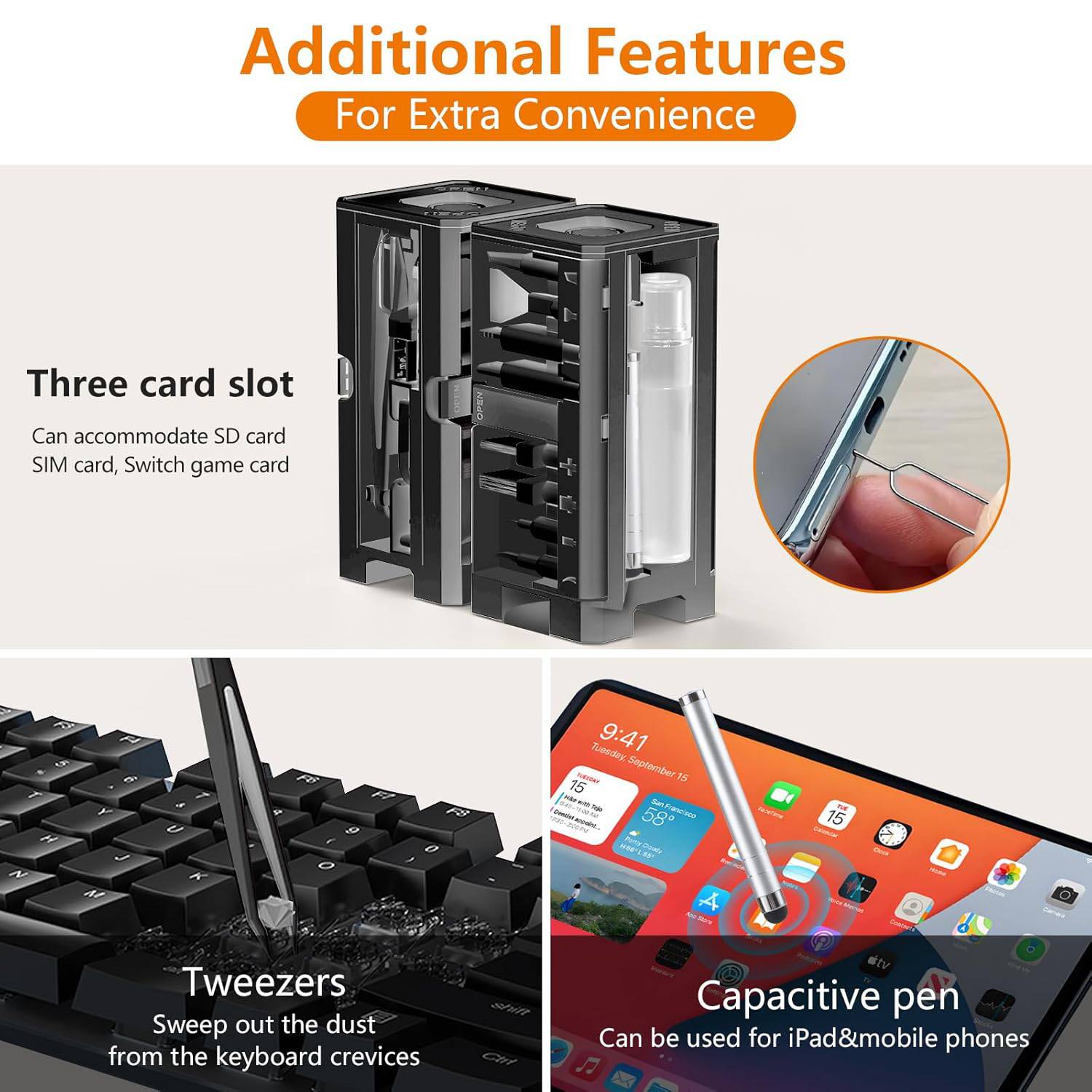 Convenient Multifunctional Electronic Device Cleaning Kit 9