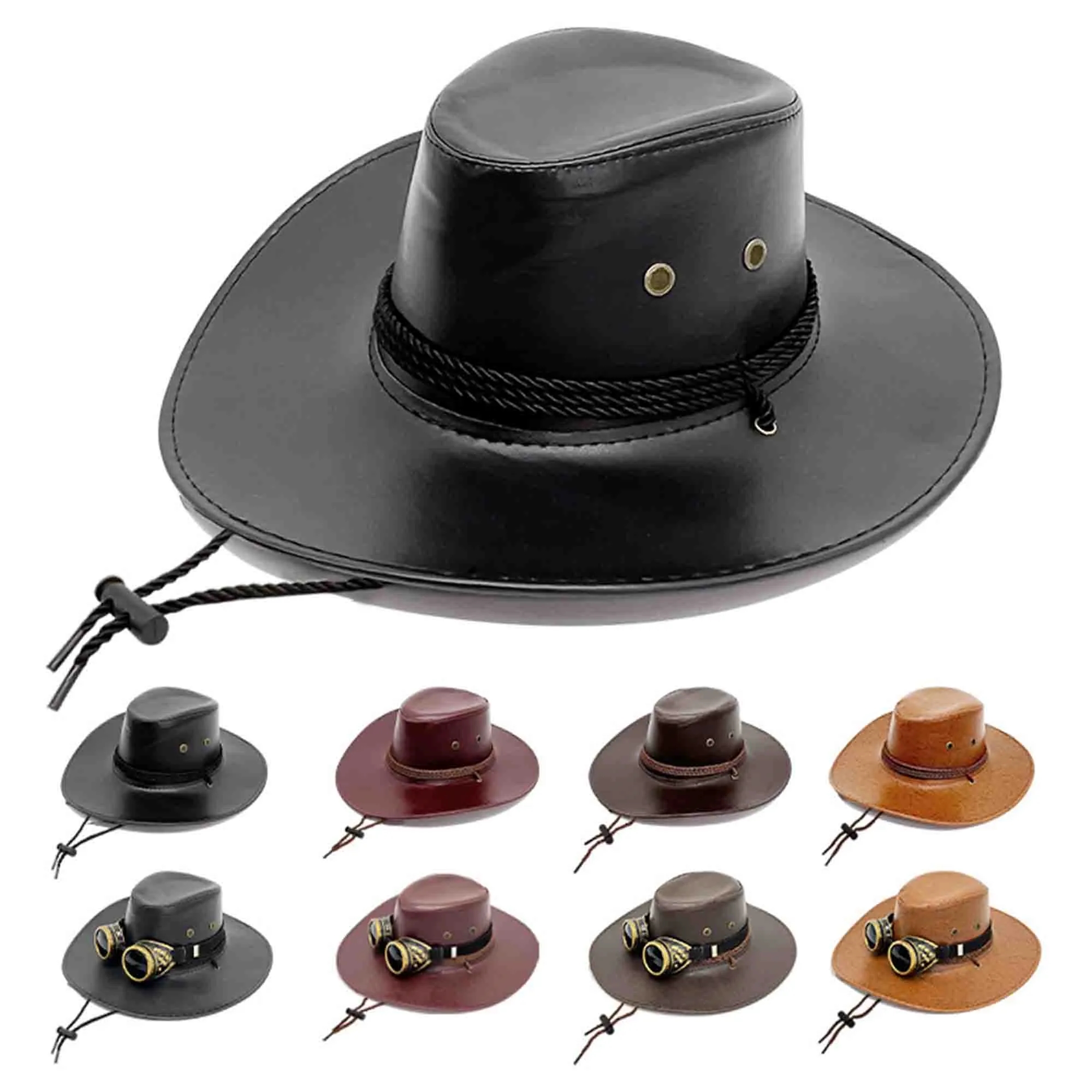 Leather Western Cowboy Hats 2