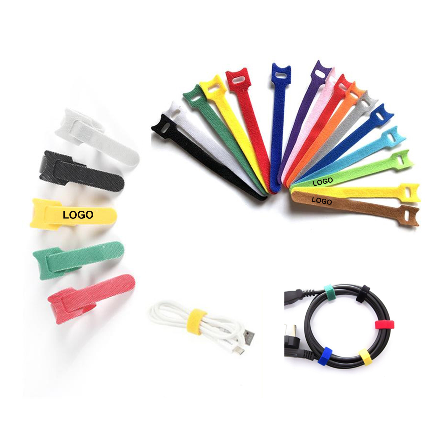 Reusable Fastening Wire Organizer Tape Cable Tie 1