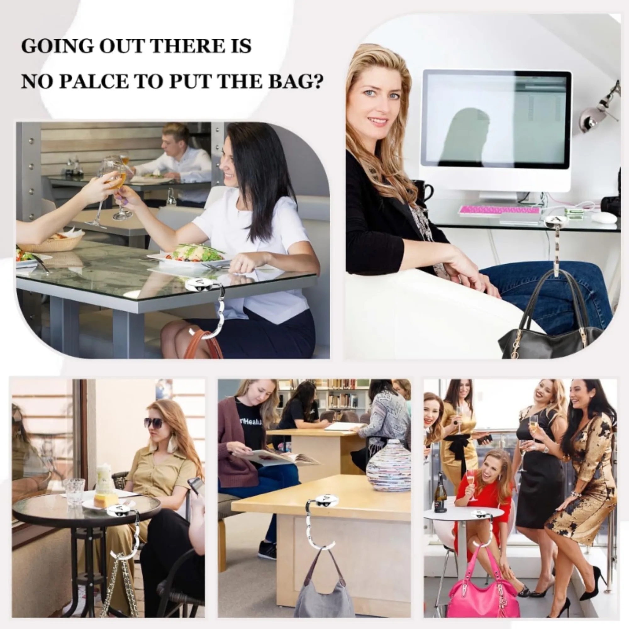 Portable Foldable Hanging Bag Hook Free Shipping 2