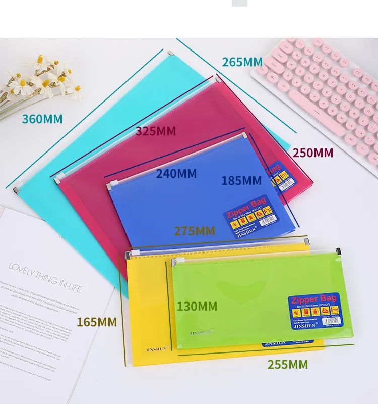 B4 Clear Bag File Folder with zipper 3