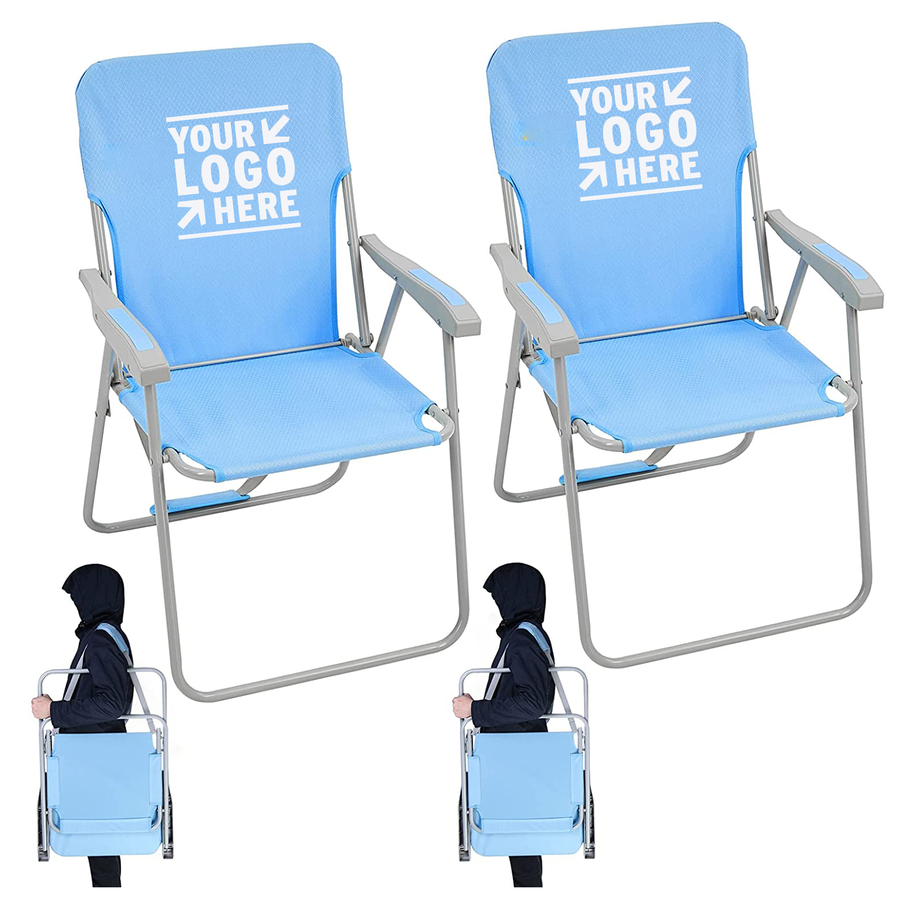 High Back Outdoor Lawn Concert Beach Folding Chair 2