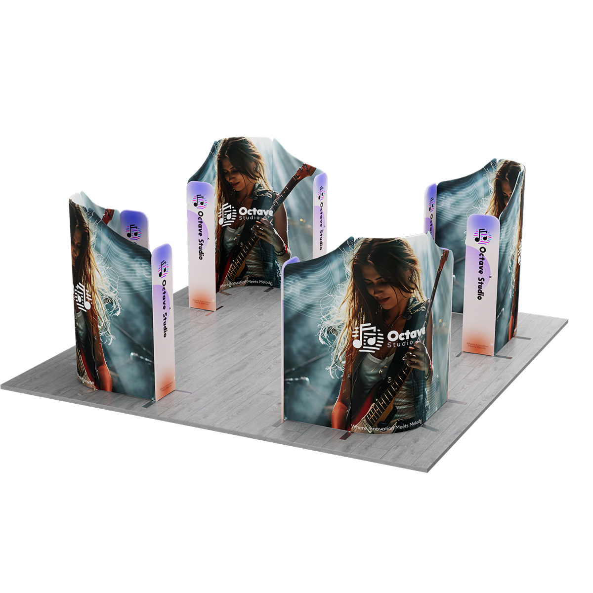 NEW MagLock 20'x20' Booth Fabric Display Kit B 4