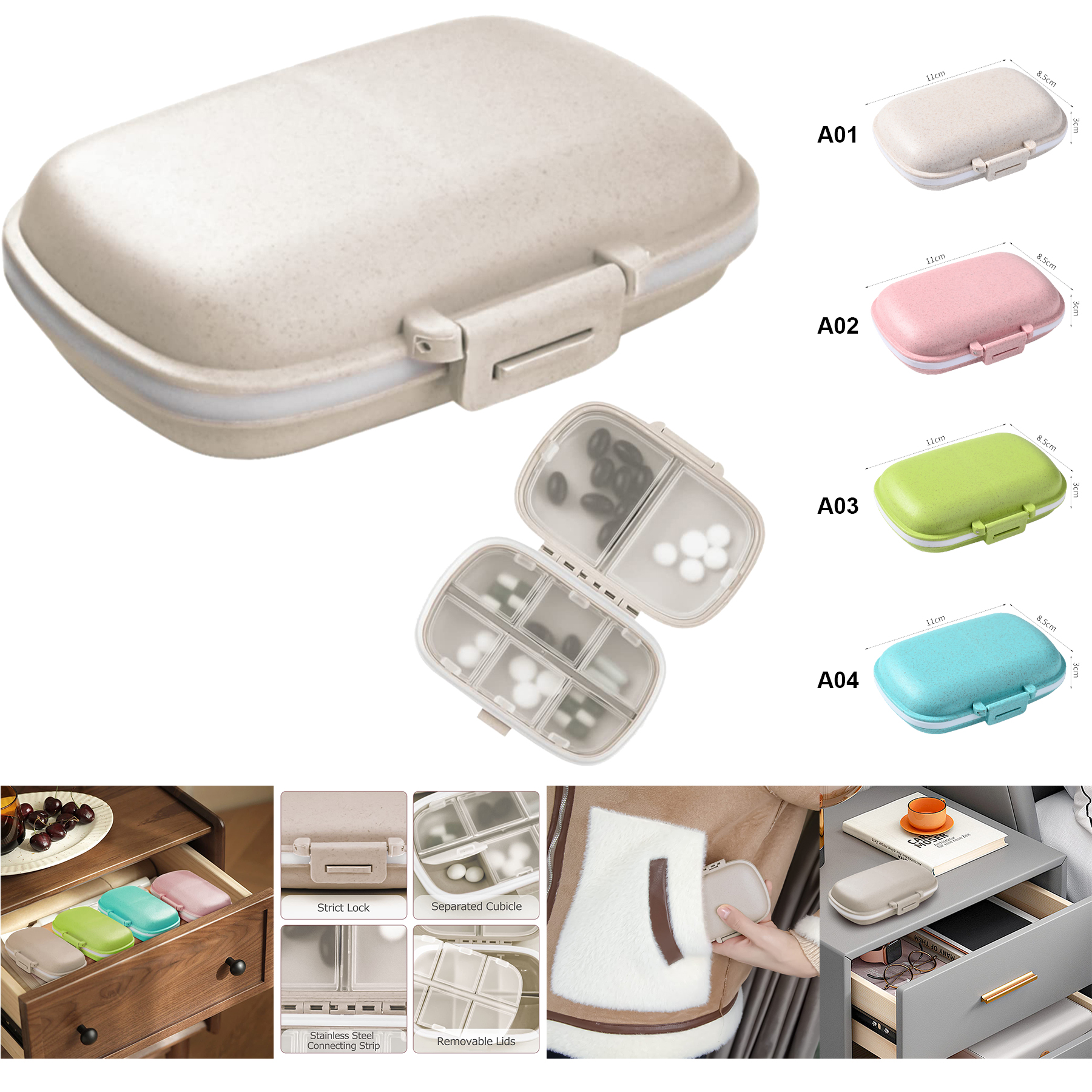 Travel Pill Organizer