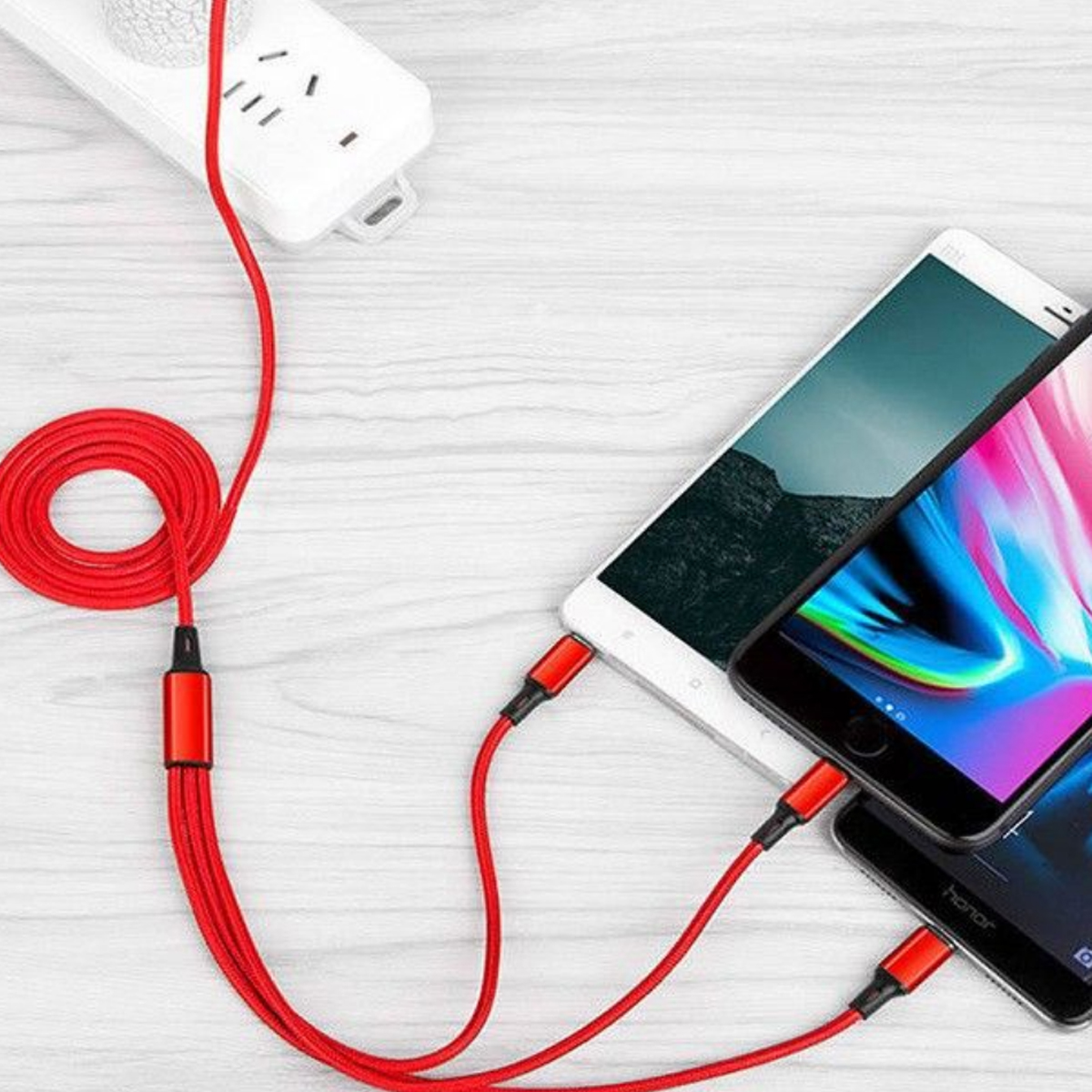 3-in-1 Charging Cable with Case USB to Type-C 4