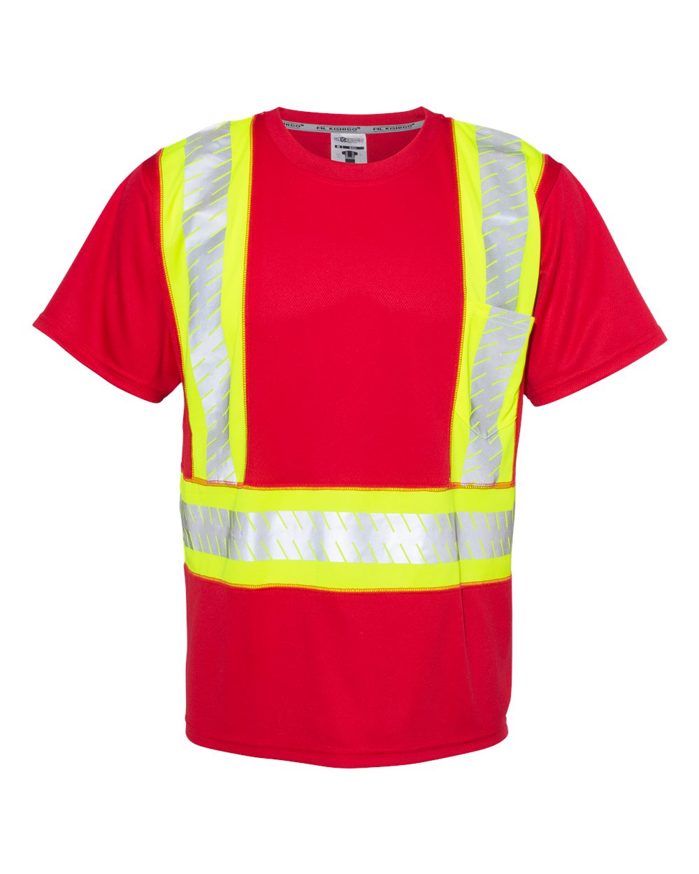 Unisex EV Series® Enhanced Visibility Contrast Pocket T-Shirt - B200-204 17