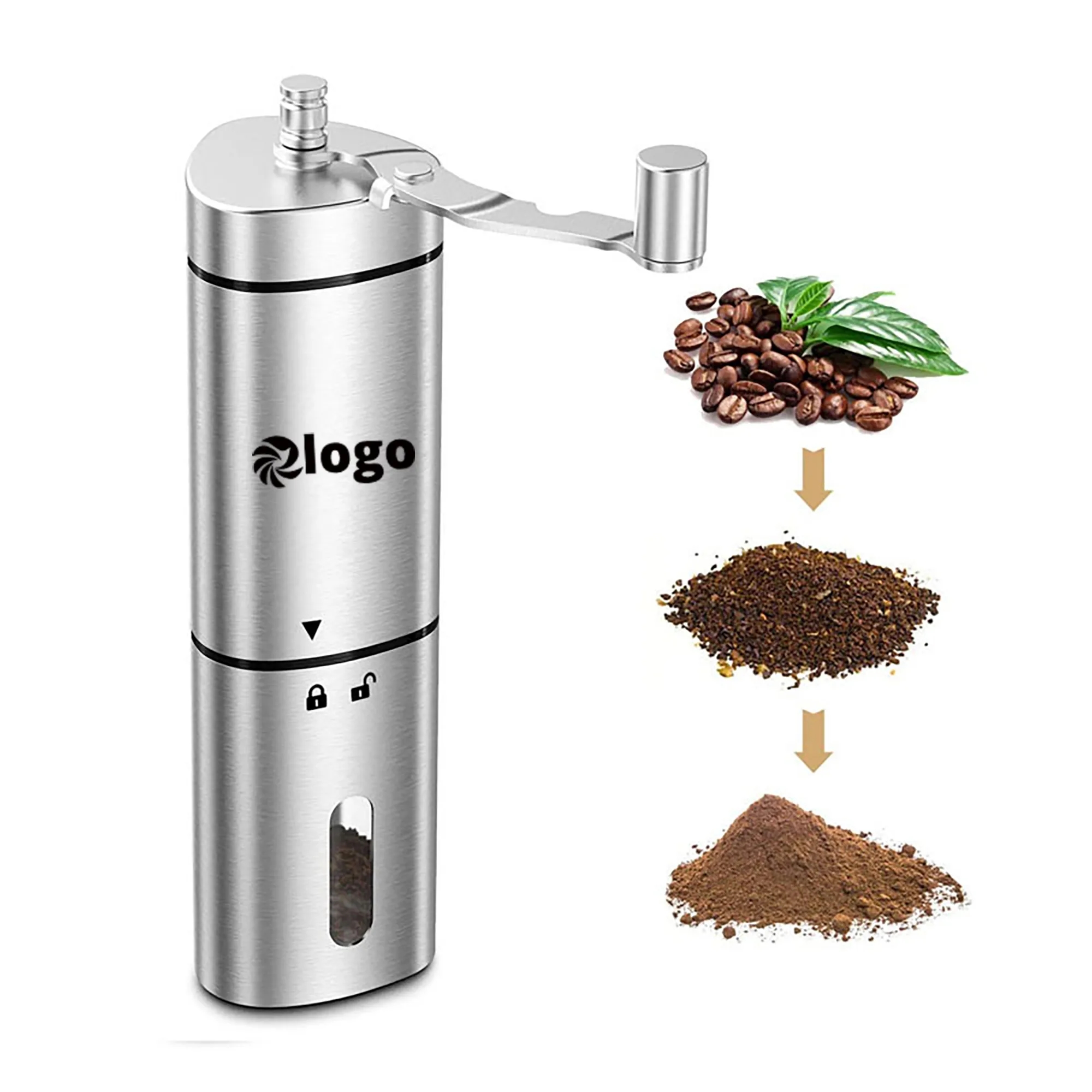 MOQ 10 Pcs Custom Manual Coffee Grinder 4