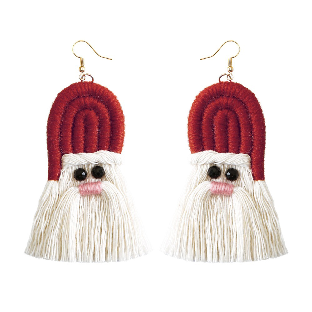 Christmas Tassel Woven Handmade Earrings 1
