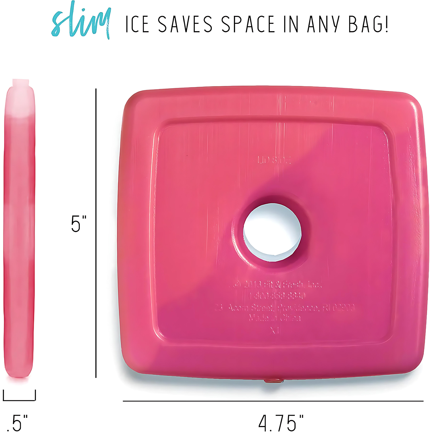 Reusable Quick-Freeze Ice Packs - Slim & Space-saving 3