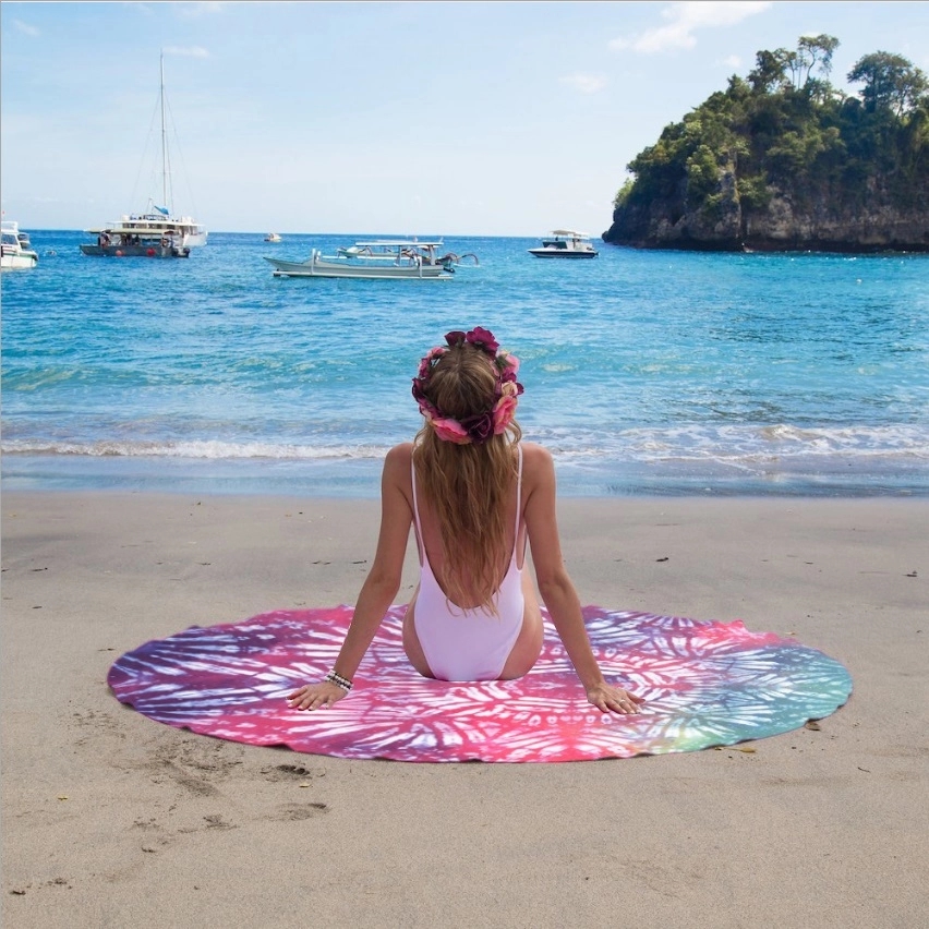 Custom Round Beach Towel 4