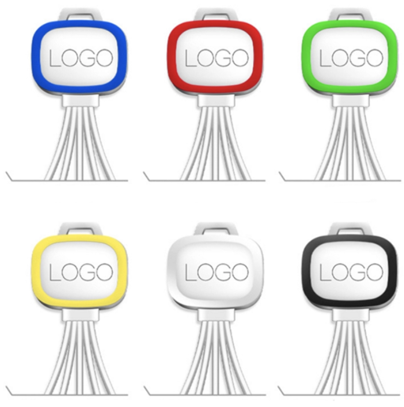 Light Up 5-In-1 Mobile USB Charging Cables - W/ Type C 3
