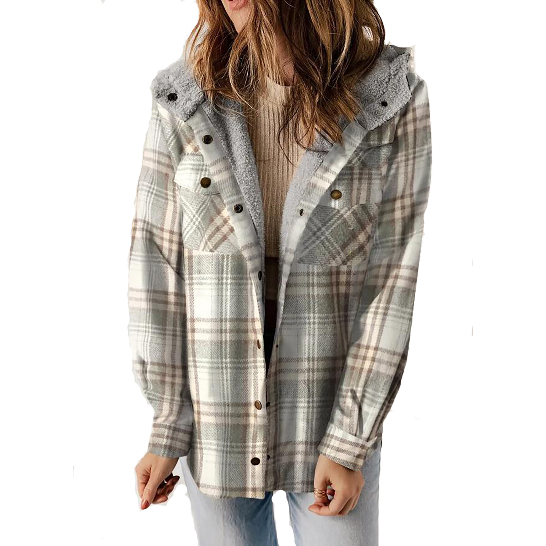 Women's Warm Plaid Jacket 6