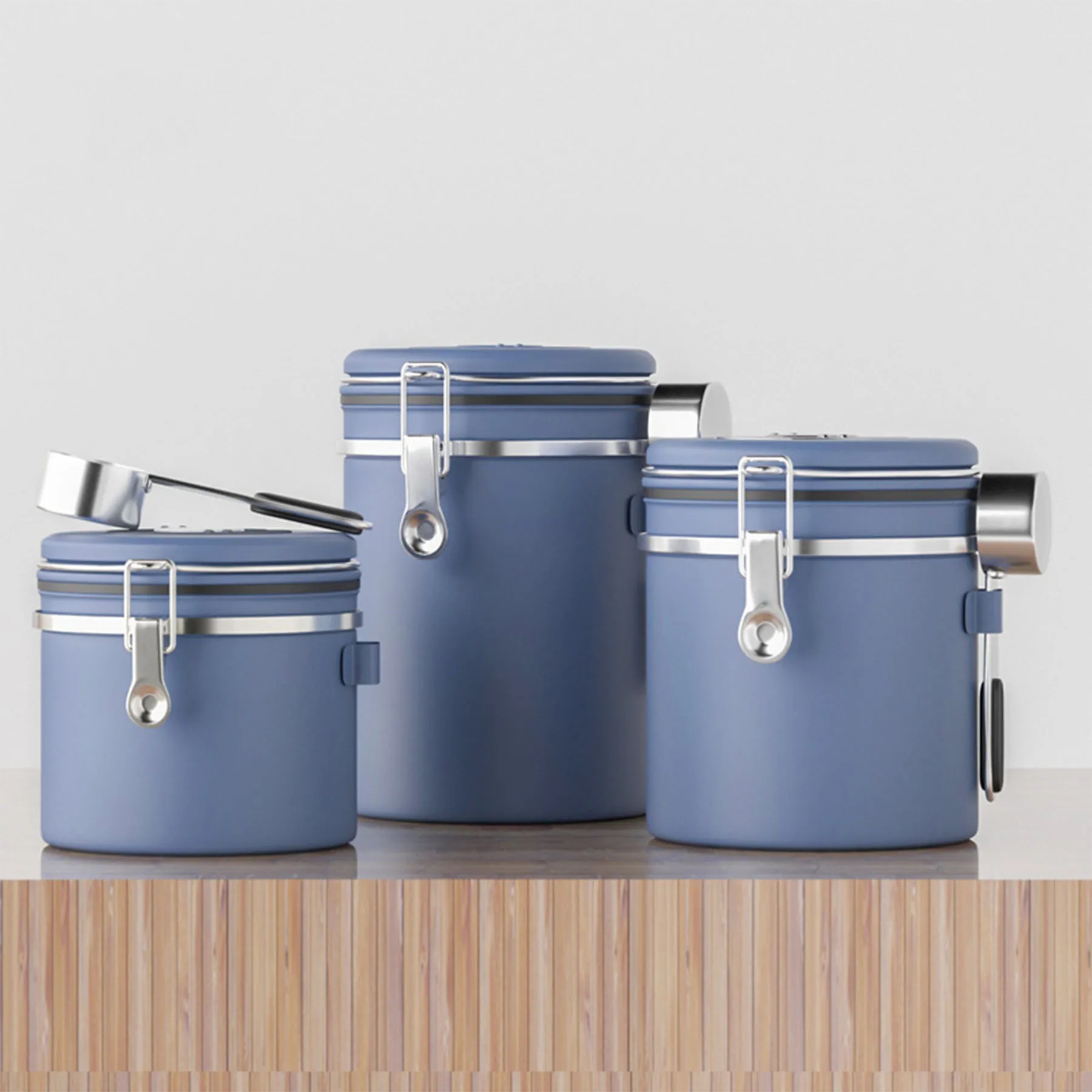 Stainless Steel Airtight Canister with Spoon 5