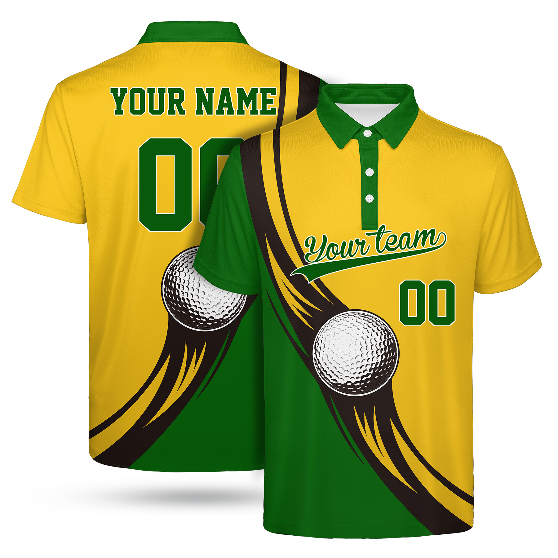 Custom Full Color Dye Sublimation Performance Polo Shirt 2