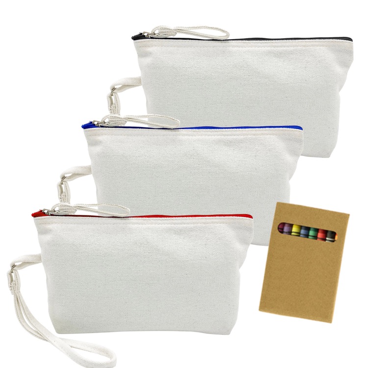 Colouring Canvas Cosmetic Bag, custom tote bag with logo imprint 4