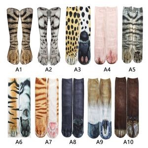 Unisex 3D Printed Socks Novelty Animal Paws Crew Socks 3