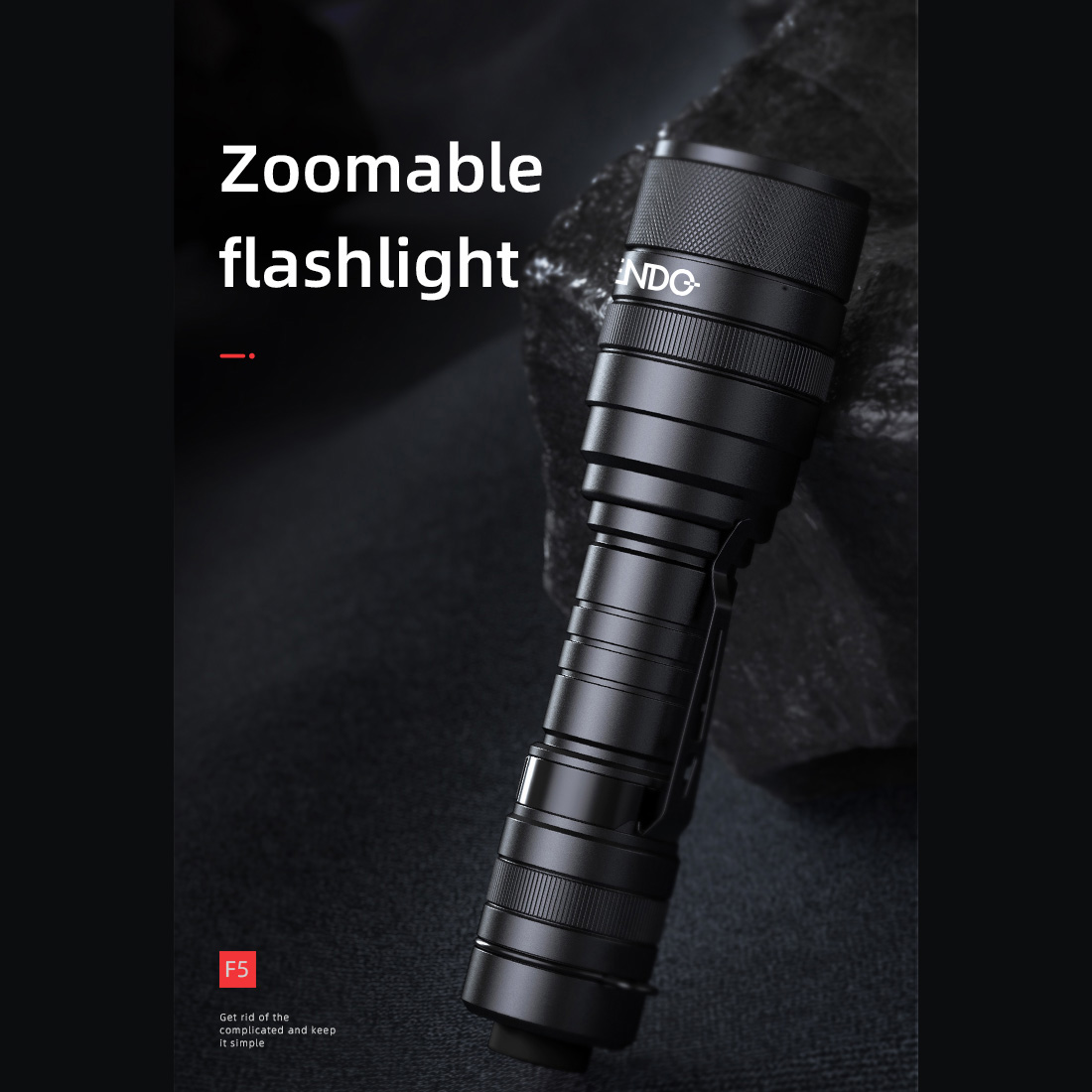 LED Zoom Flashlight 1000 Lumens – Ultra Bright, Water-Resistant, USB-C Rechargeable 2300mAh 11
