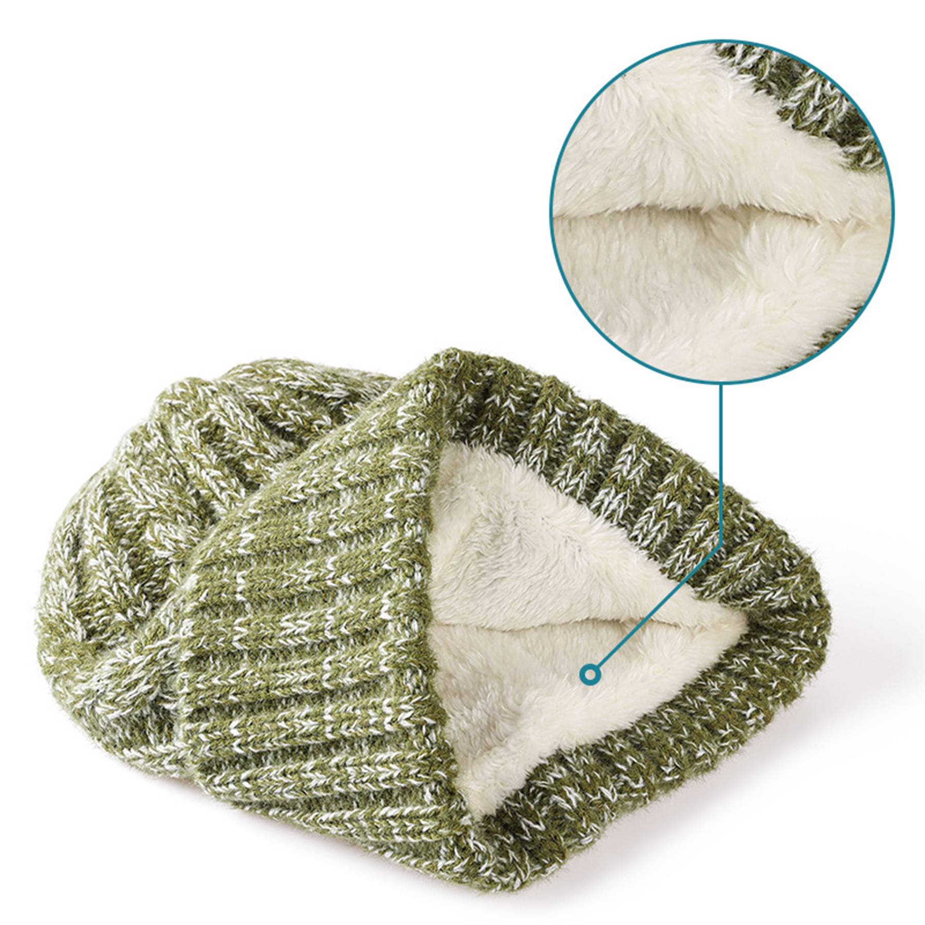 Beanie+Long Scarf+Touch Screen Gloves Set for Women Men 7