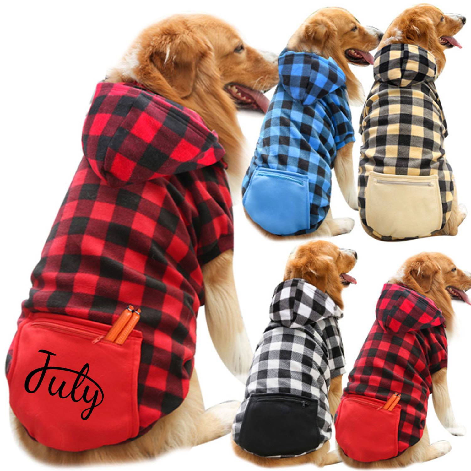 Dog Hoodies w/ Pocket Pet Clothes 13