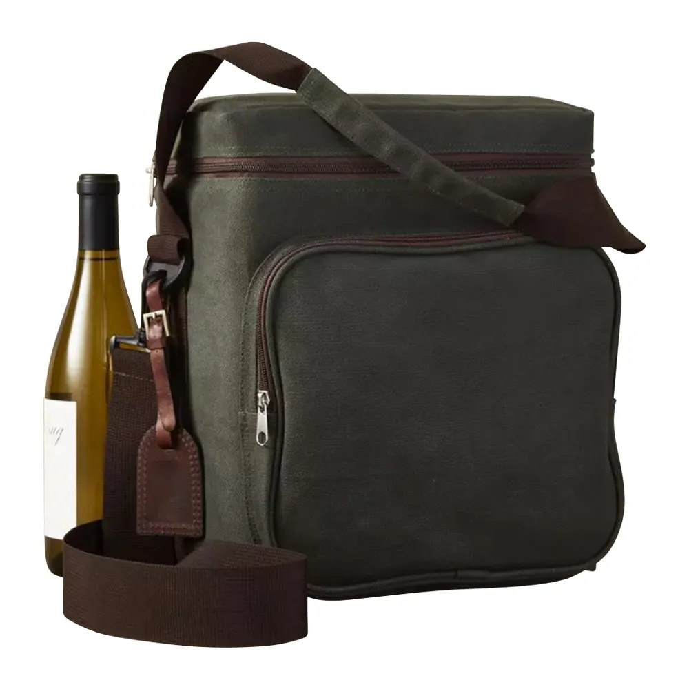 6-Bottle Insulated Canvas Wine Bag 5