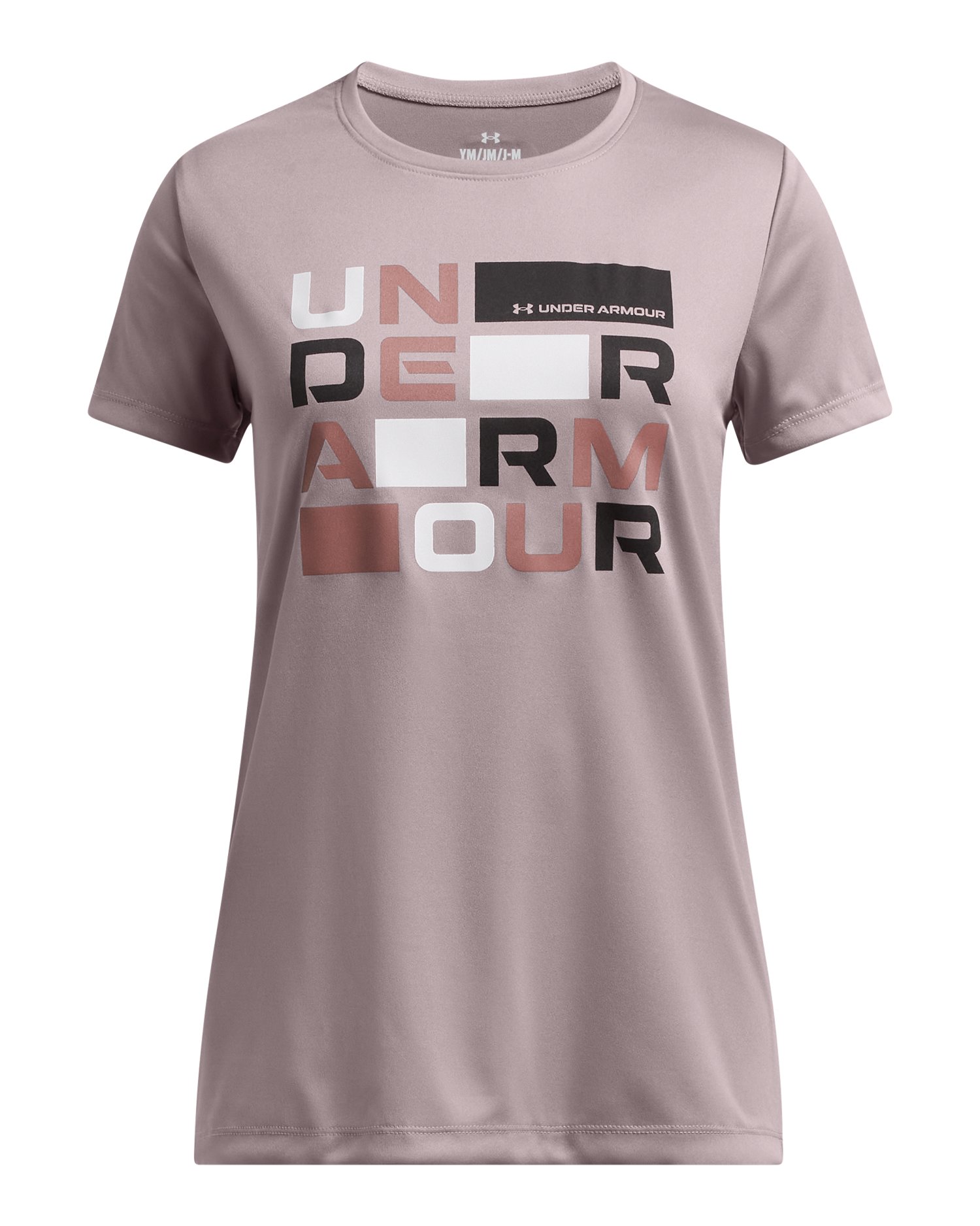 UA Tech Block Logo Girls' Short Sleeve 7