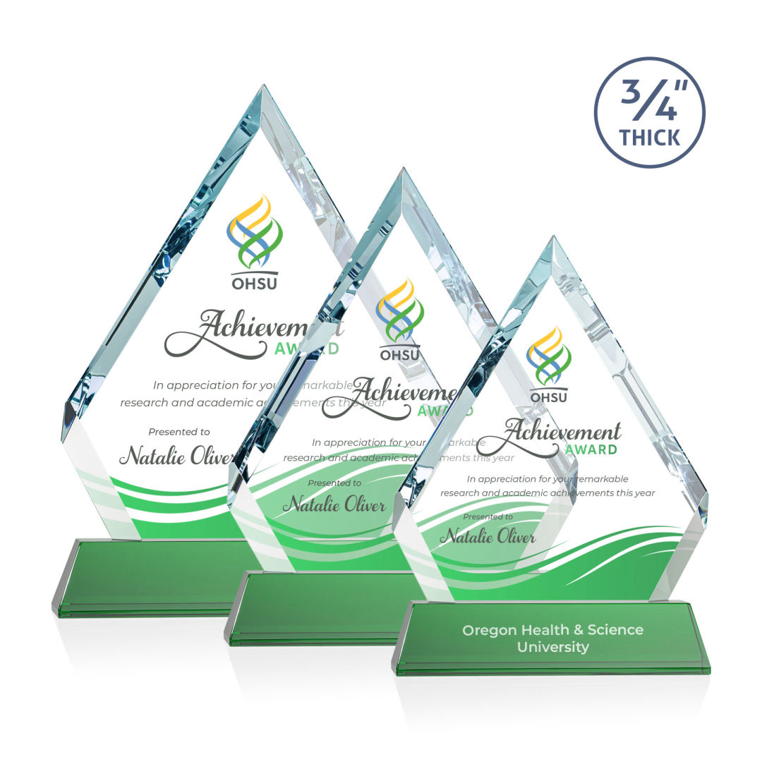 Apex VividPrint™ Award on Newhaven Base - Green 4
