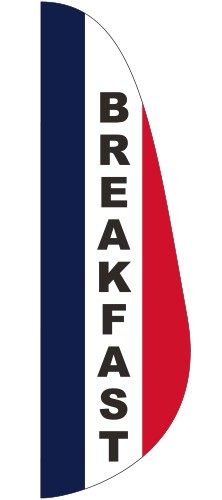 "BREAKFAST" 3' x 10' Message Feather Flag 1