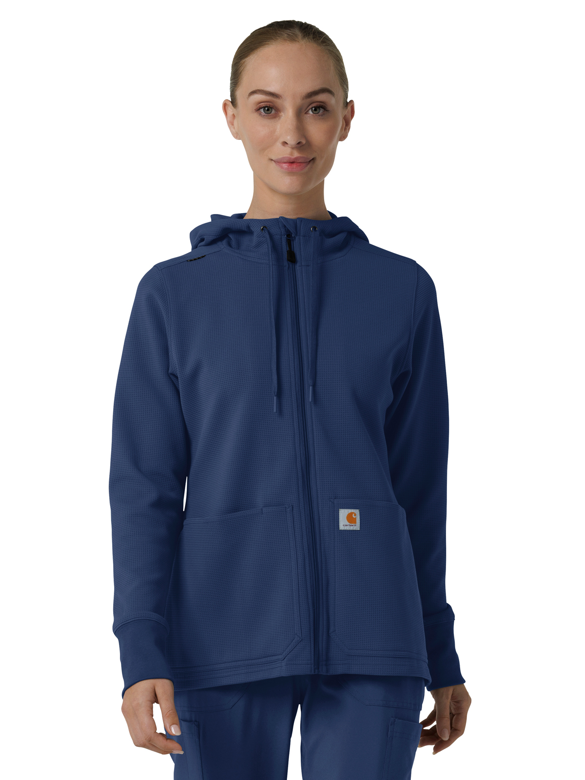Carhartt Scrubs - Layers - Women's Three-Pocket Full Zip Waffle Hoodie 10
