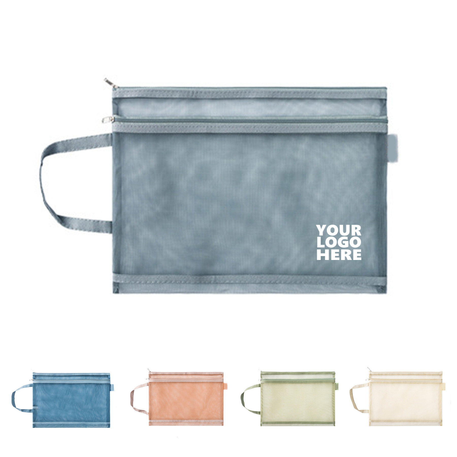 Dual Zipper Pocket Pencil Pouch 2