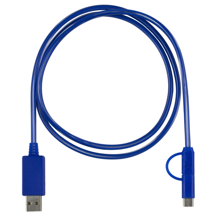 "Payson" 3-in-1 LED Lighted Cell Phone Charging Cable with Type C Adapter 1