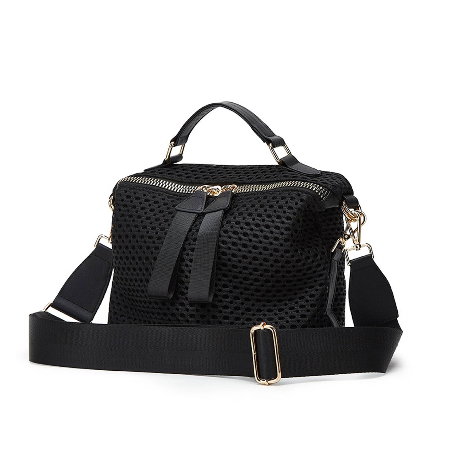 Women's Nylon Lightweight Travel Mesh Shoulder Bag w/ Handle 3