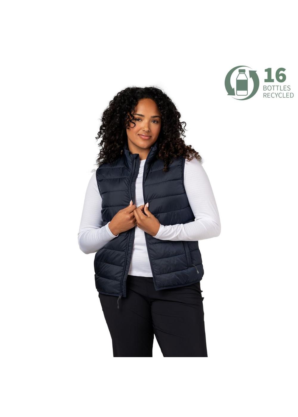 Storm Creek Women's Pacific Puffer 100 GSM Insulated Faux Down Packable Quilted Vest 15