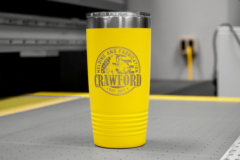 20 oz Leatherette Polar Camel Metal Tumbler 2