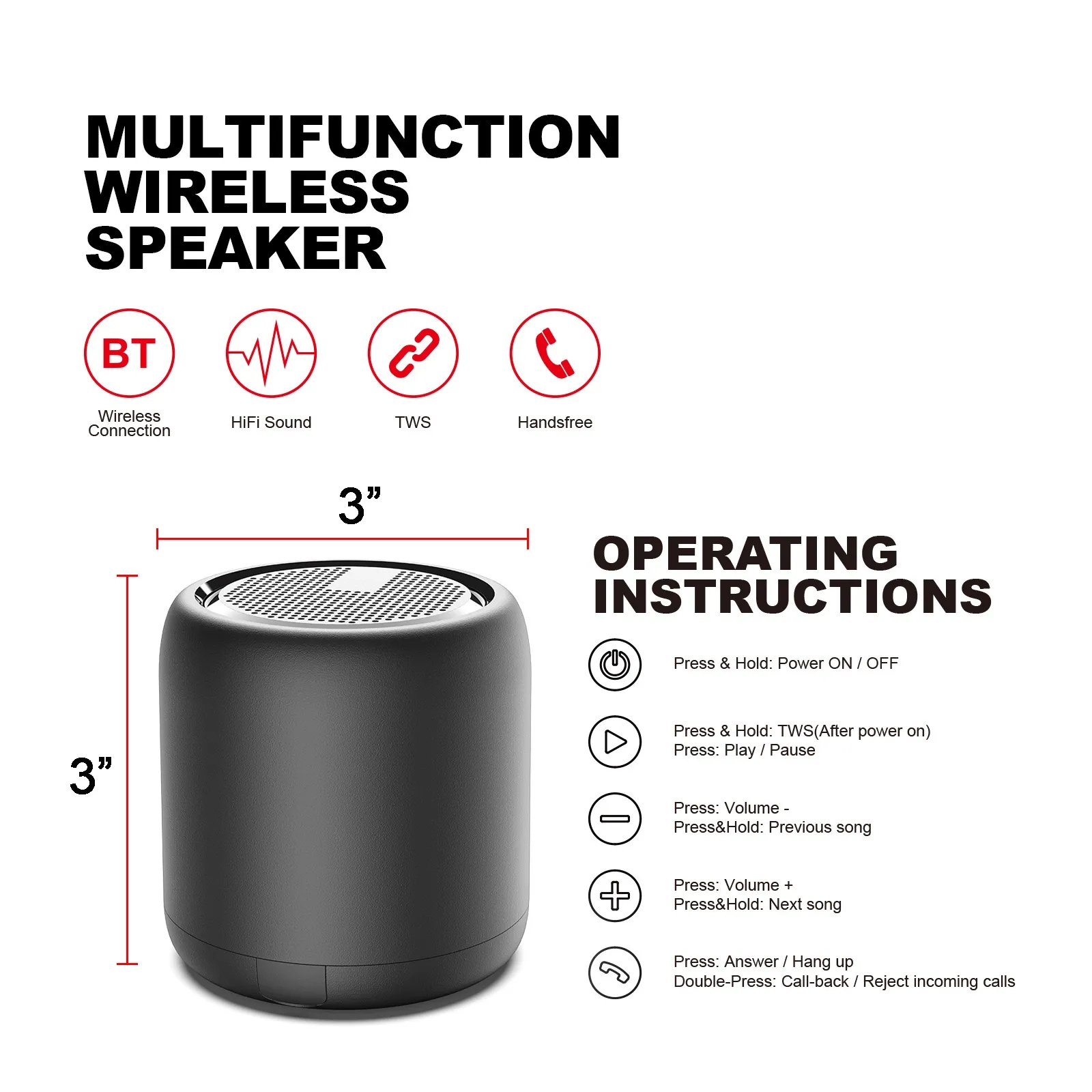 45mm Bluetooth Speaker 1
