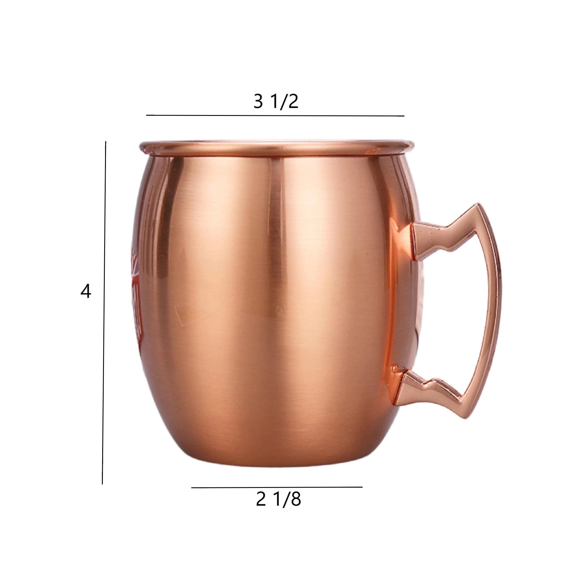 MOQ 50pcs 18oz Copper Coated Moscow Mule Mug 6