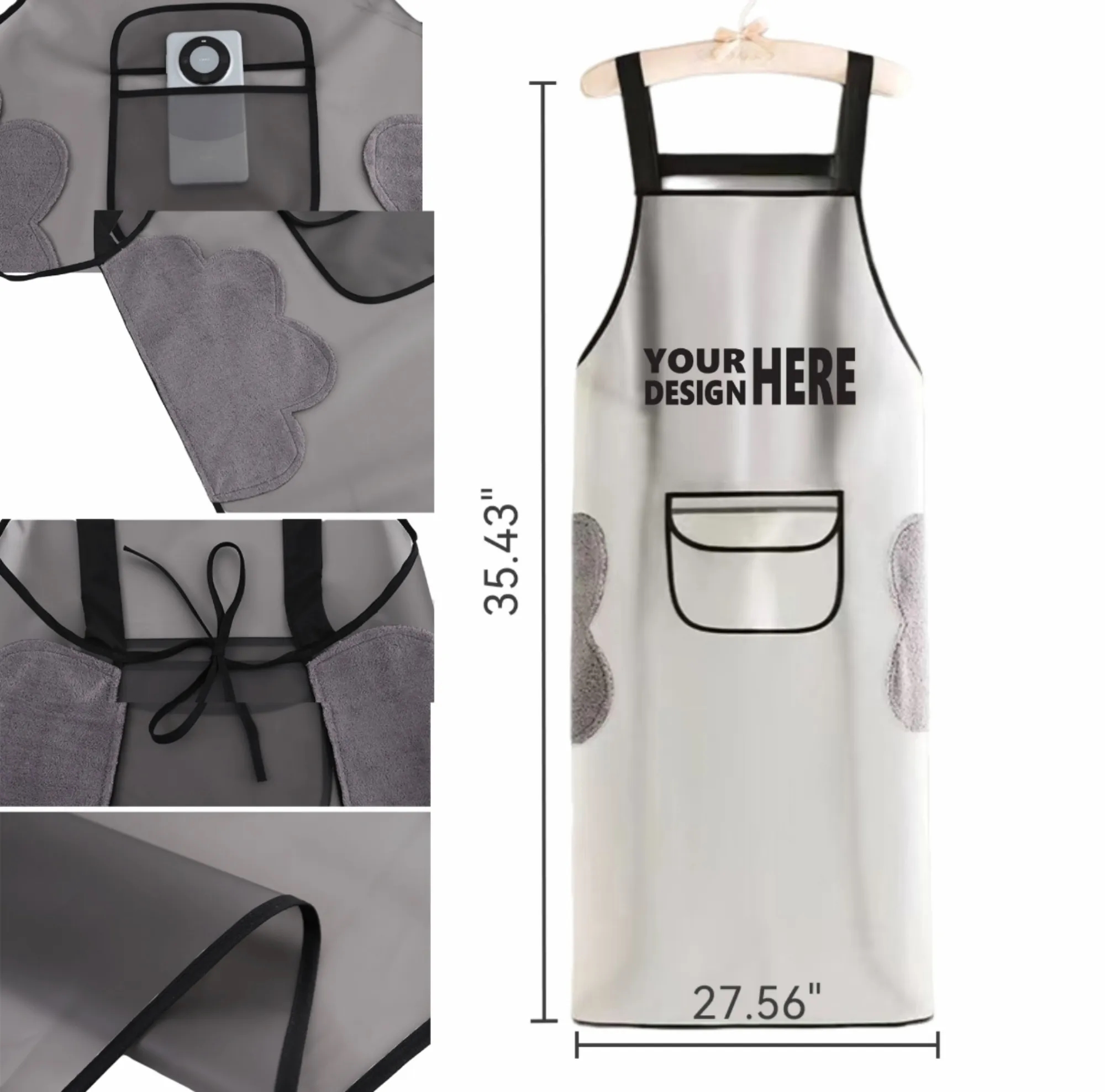 Long TPU Waterproof Apron Wash-Free Catering 4