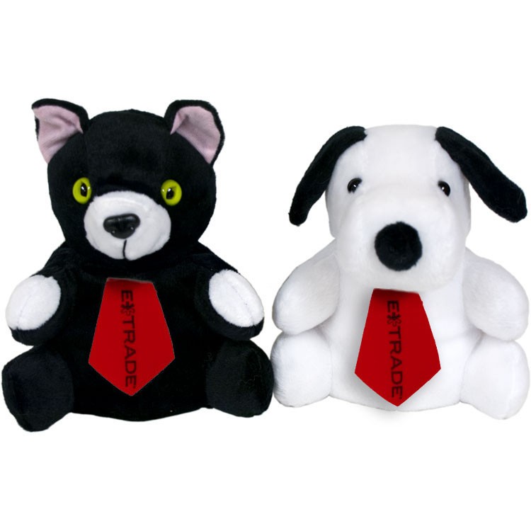 7" Cat /Dog Reversible Puppet and 2 ties with one color imprint 2